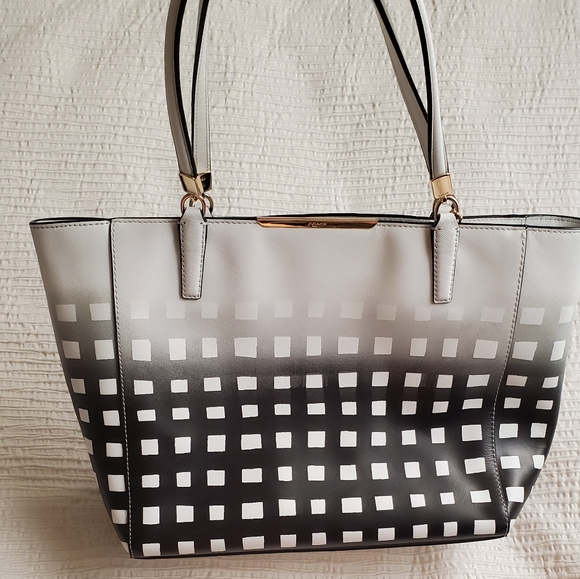 Coach Black & White Square Ombre Tote - Picture 5 of 8